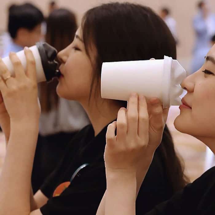human face shape lid coffee take kiss out jang woo seok 14